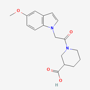 molecular formula C17H20N2O4 B6098097 1-[(5-methoxy-1H-indol-1-yl)acetyl]piperidine-3-carboxylic acid 