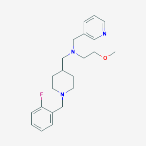 molecular formula C22H30FN3O B6098111 N-{[1-(2-fluorobenzyl)-4-piperidinyl]methyl}-2-methoxy-N-(3-pyridinylmethyl)ethanamine 