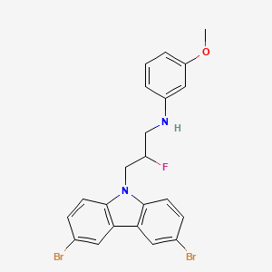 molecular formula C22H19Br2FN2O B609812 N-(3-(3,6-dibromo-9H-carbazol-9-yl)-2-fluoropropyl)-3-methoxyaniline CAS No. 1235481-90-9