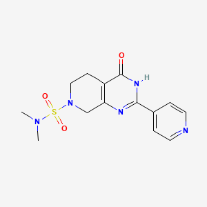 molecular formula C14H17N5O3S B6098124 N,N-dimethyl-4-oxo-2-pyridin-4-yl-4,5,6,8-tetrahydropyrido[3,4-d]pyrimidine-7(3H)-sulfonamide 