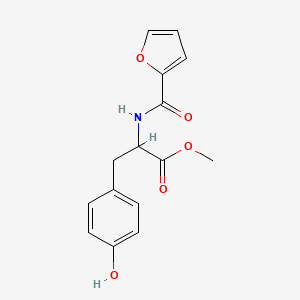molecular formula C15H15NO5 B6098205 methyl 2-(furan-2-carboxamido)-3-(4-hydroxyphenyl)propanoate 