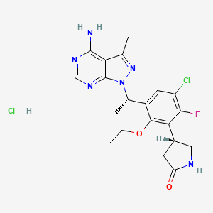 molecular formula C20H23Cl2FN6O2 B609840 Parsaclisib Hydrochloride CAS No. 1995889-48-9