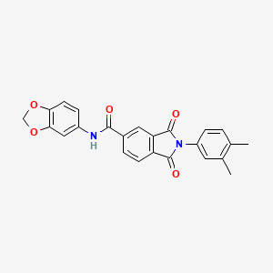 molecular formula C24H18N2O5 B6098415 N-1,3-benzodioxol-5-yl-2-(3,4-dimethylphenyl)-1,3-dioxo-5-isoindolinecarboxamide 