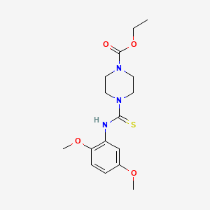 molecular formula C16H23N3O4S B6098501 ETHYL 4-[(2,5-DIMETHOXYANILINO)CARBOTHIOYL]TETRAHYDRO-1(2H)-PYRAZINECARBOXYLATE 