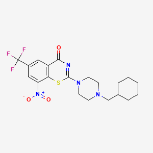 molecular formula C20H23F3N4O3S B609851 Macozinone CAS No. 1377239-83-2