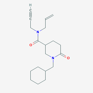 molecular formula C19H28N2O2 B6098543 N-allyl-1-(cyclohexylmethyl)-6-oxo-N-2-propyn-1-yl-3-piperidinecarboxamide 