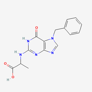 molecular formula C15H15N5O3 B6098586 N-(7-benzyl-6-oxo-6,7-dihydro-1H-purin-2-yl)alanine 