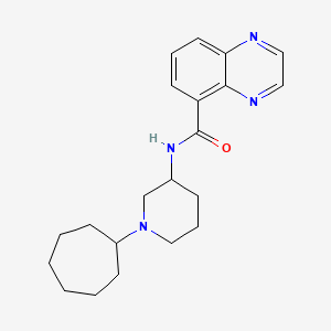 molecular formula C21H28N4O B6098594 N-(1-cycloheptylpiperidin-3-yl)quinoxaline-5-carboxamide 