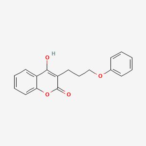 molecular formula C18H16O4 B609862 4-Hydroxy-3-(3-phenoxypropyl)-2H-1-benzopyran-2-one CAS No. 155758-74-0