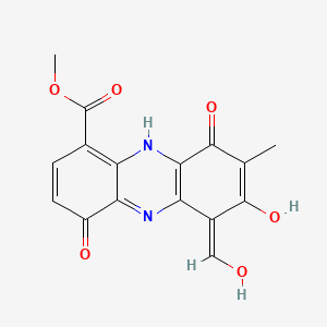 molecular formula C16H12N2O6 B609865 DN 61A Phenazine deriv CAS No. 101708-64-9