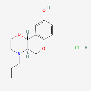 molecular formula C14H20ClNO3 B609867 (4aR,10bR)-rel-4-Propyl-2,3,4,4a,5,10b-hexahydrochromeno[4,3-b][1,4]oxazin-9-ol hydrochloride CAS No. 300576-59-4