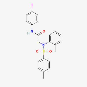 molecular formula C22H21IN2O3S B6098688 N-(4-iodophenyl)-2-(2-methyl-N-(4-methylphenyl)sulfonylanilino)acetamide 