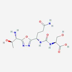 molecular formula C13H22N6O7 B609870 PD-1-IN-17 free base CAS No. 1673560-66-1
