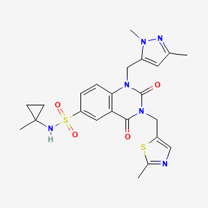 molecular formula C23H26N6O4S2 B609878 PDD 00017273 