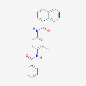 molecular formula C25H20N2O2 B6098812 N-(4-benzamido-3-methylphenyl)naphthalene-1-carboxamide 