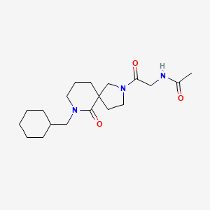 molecular formula C19H31N3O3 B6098818 N-{2-[7-(cyclohexylmethyl)-6-oxo-2,7-diazaspiro[4.5]dec-2-yl]-2-oxoethyl}acetamide 