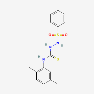 molecular formula C15H17N3O2S2 B6098828 N-(2,5-dimethylphenyl)-2-(phenylsulfonyl)hydrazinecarbothioamide 