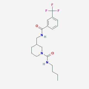molecular formula C19H26F3N3O2 B6098927 N-butyl-3-({[3-(trifluoromethyl)benzoyl]amino}methyl)-1-piperidinecarboxamide 