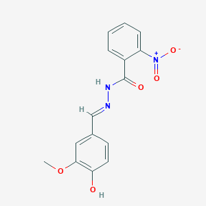 molecular formula C15H13N3O5 B6098940 N'-(4-hydroxy-3-methoxybenzylidene)-2-nitrobenzohydrazide 