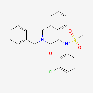 molecular formula C24H25ClN2O3S B6098976 N,N-dibenzyl-2-(3-chloro-4-methyl-N-methylsulfonylanilino)acetamide 
