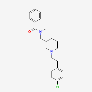 molecular formula C22H27ClN2O B6098978 N-({1-[2-(4-chlorophenyl)ethyl]-3-piperidinyl}methyl)-N-methylbenzamide 