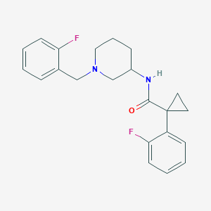 molecular formula C22H24F2N2O B6098995 N-[1-(2-fluorobenzyl)-3-piperidinyl]-1-(2-fluorophenyl)cyclopropanecarboxamide 