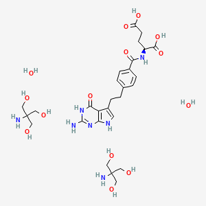 molecular formula C28H47N7O14 B609902 Pemetrexed ditromethamine dihydrate CAS No. 1851348-04-3