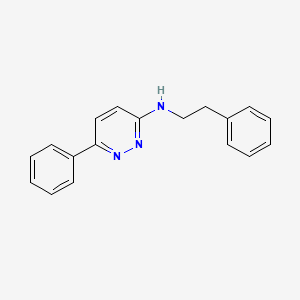 molecular formula C18H17N3 B6099025 6-phenyl-N-(2-phenylethyl)pyridazin-3-amine 