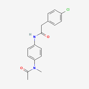 molecular formula C17H17ClN2O2 B6099035 N-{4-[acetyl(methyl)amino]phenyl}-2-(4-chlorophenyl)acetamide 