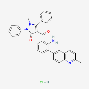 molecular formula C34H29ClN4O2 B609916 Amg perk 44 