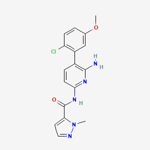 N-(6-Amino-5-(2-chloro-5-methoxyphenyl)pyridin-2-yl)-1-methyl-1H-pyrazole-5-carboxamide