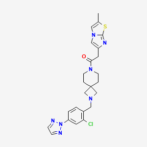 1-[2-[[2-Chloro-4-(2H-1,2,3-triazol-2-yl)phenyl]methyl]-2,7-diazaspiro[3.5]non-7-yl]-2-(2-methylimidazo[2,1-b]thiazol-6-yl)ethanone
