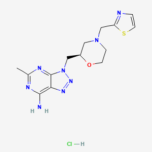molecular formula C14H19ClN8OS B609933 PF-04671536 hydrochloride CAS No. 1305116-67-9
