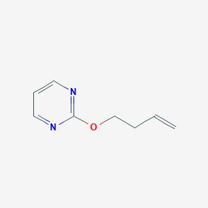 molecular formula C8H10N2O B060994 2-(3-Buten-1-yloxy)pyrimidine CAS No. 169310-71-8