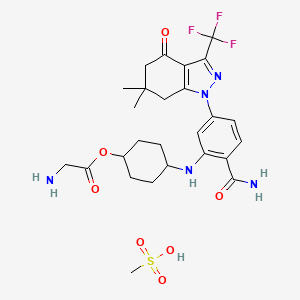 molecular formula C26H34F3N5O7S B609942 SNX-5422 mesylate CAS No. 1173111-67-5