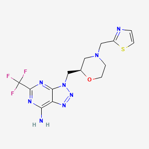 molecular formula C14H15F3N8OS B609944 PF-04957325 CAS No. 1305115-80-3