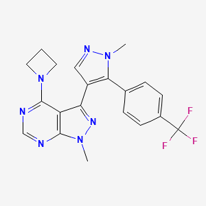 molecular formula C20H18F3N7 B609951 PF-05085727 