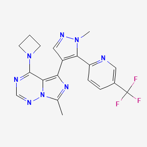 molecular formula C19H17F3N8 B609955 PF-05180999 CAS No. 1394033-54-5