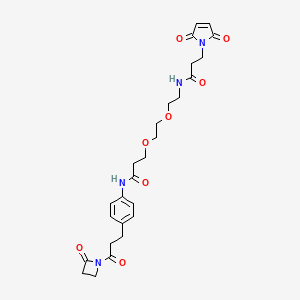 molecular formula C26H32N4O8 B609956 Mal-amido-PEG2-C2-amido-Ph-C2-CO-AZD CAS No. 1037589-69-7