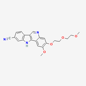 molecular formula C22H21N3O4 B609960 2-Methoxy-3-(2-(2-methoxyethoxy)ethoxy)-11h-indolo[3,2-c]quinoline-9-carbonitrile CAS No. 1604034-78-7