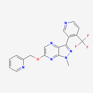 molecular formula C18H13F3N6O B609978 PF-06422913 CAS No. 1539296-46-2