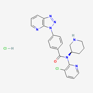 molecular formula C22H21Cl2N7O B609985 PF-06446846 hydrochloride 