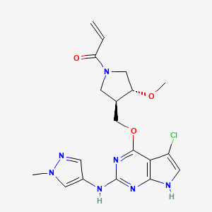 molecular formula C19H22ClN7O3 B609989 (3S,4S)-PF-06459988 CAS No. 1428774-45-1