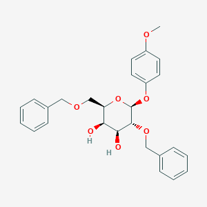 molecular formula C27H30O7 B060999 4-Methoxyphenyl 2,6-di-O-benzyl-b-D-galactopyranoside CAS No. 159922-50-6