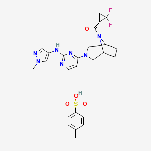 molecular formula C25H29F2N7O4S B610003 托昔酸盐 PF-06700841 CAS No. 2140301-96-6