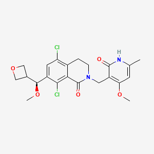 5,8-dichloro-2-[(4-methoxy-6-methyl-2-oxo-1H-pyridin-3-yl)methyl]-7-[(S)-methoxy(oxetan-3-yl)methyl]-3,4-dihydroisoquinolin-1-one