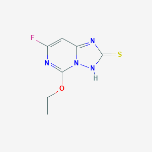 molecular formula C7H7FN4OS B061002 5-Ethoxy-7-fluoro-[1,2,4]triazolo[1,5-c]pyrimidine-2(3H)-thione CAS No. 166524-72-7