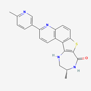 B610028 (10R)-10-methyl-3-(6-methylpyridin-3-yl)-9,10,11,12-tetrahydro-8H-[1,4]diazepino[5',6':4,5]thieno[3,2-f]quinolin-8-one CAS No. 1276121-88-0