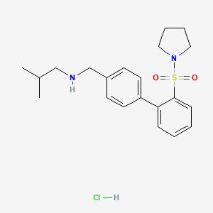 (1,1'-Biphenyl)-4-methanamine, N-(2-methylpropyl)-2'-(1-pyrrolidinylsulfonyl)-, hydrochloride (1:1)