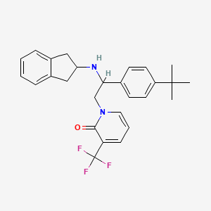 1-[2-(4-Tert-butylphenyl)-2-(indan-2-ylamino)ethyl]-3-(trifluoromethyl)pyridin-2-one